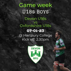 Game Week Devon U18 Boys v Oxfordshire U18 Boys